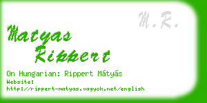 matyas rippert business card
